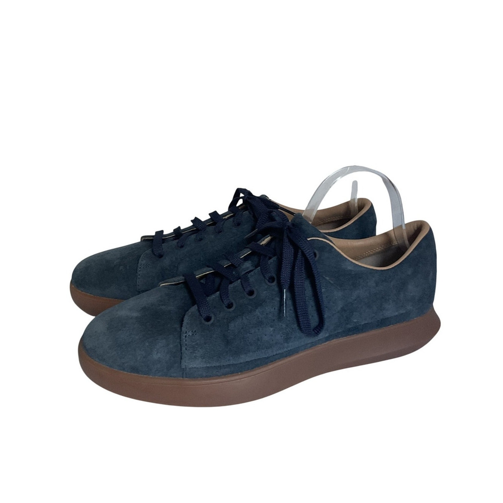 Under Armour Suede Sneakers Blue Gum Sole Casual Shoes Size 9.5